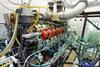The new MTU gas marine engine on the test bench