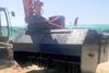 The Lutra dredging head fitted to a backhoe excavator