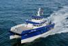 The new wind farm service vessel for Enviroserve - powered by four Doosan diesel engines.
