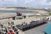 Visitors to FutureLand at Maasvlakte 2 watch live television coverage of the closure. Photo: Peter Barker