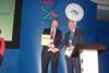 Award winner Stefan Aarninkhof with former CEDA director Jan van’t Hoff at presentations in Liverpool last month.
