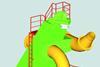A 3-D representation of the VOSTA bow coupling for Manson Constructions new trailing suction hopper dredger.