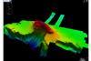 Multibeam trace of a subsea mount the size of the Rock of Gibraltar has recently been discovered in the Red Sea