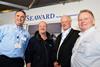 Chris Clayton, Chairman Seaward/The Boat Development Co Ltd; Angus Belcher, Principal, Seaward Sea School; Mike Burnham, Managing Director, Seaward/The Boat Development Co Ltd, Barry Kimber, Company Founder Seaward/The Boat Development Co Ltd