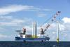 Offshore windfarm construction in the German North Sea