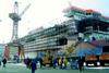 Conversion works underway at Lloyd Werft in Bremerhaven.