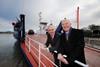 Northern Ireland Executive Transport Minister Danny Kennedy, left, with Cammell Laird Director