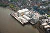 The cofferdam built as part of improvements to the Thames sewerage system is being decommissioned