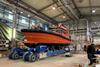 The new-built pilot boat at the Baltic Workboat shipyard (Photo: Renolit)