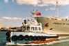 The most powerful tug in the fleet, Jack James, assisting a ship in Portsmouth harbour. All photos: Jack Gaston