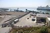 Port Ramsgate (Ramsgate Royal Harbour extreme left). Left of centre is the site of the operations and maintenance base for London Array. Right of centre is Vattenfall’s Thanet Offshore wind farm site with the newly built block in the centre. Pho...