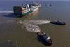 Tugs attempt to free the 'Ever Forward' (AP-Julio Cortez-wtopnews)