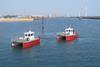 The two new Alnmaritec Wave Skimmer class boats undergoing trials at Blyth before their delivery.