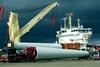Wind farm components are delivered from Denmark to the Port of Invergordon.