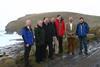 ECCC members and local officials visited wave and tidal energy sites on Orkney this week. EMEC MD Neil Kermode is on the left end and ECCC chairman Tim Yeo MP is second from right end. Photo courtesy of EMEC.