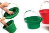 The Pack-Away Bucket is rigid and free standing when it is extended since there is sufficient stiffness in the design.