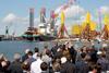 A large crowd turned out for the naming ceremony of Innovation in Bremerhaven