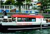 A Hamburg University of Applied Sciences research vessel was used to demonstrate echosounders together with sidescan sonar at Hydro 2002.