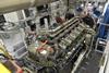 A General Electric Tier 4 marine diesel engine on test