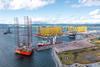 The image shows a wide angle short of Scotland's Port of Nigg