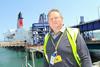 Cliff Grainger of MPE interiors in front of one of the refurbished ferries