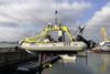 An unmanned RIB is launched with the new system