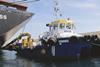 The diver/technicians mobilized from the Hydrex office in Algeciras, arriving at the dock together with all the needed equipment.