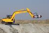 The BDC dredging head transformed the excavator into a mini cutter suction dredger