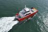 The image shows the 27m CTV for Ventus Marine on the water