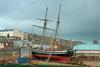 The barque Julia is seen undergoing sale slipping at the newly reopened yard.