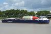 Airbus 380 fuselage navigates the Garonne river.