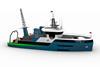 The image shows a render of DLR's new research vessel