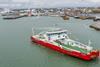 'Red Kestrel' arrives at Southampton docks