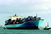 The 109,000dwt, 352.6m LOA Arnold Maersk calls at the ABP Port of Southampton last month.