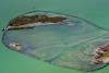 The photo shows an aerial shot of the embankments at the Island of Lerst