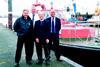 Koden chairman Yoshimasa Ito (3rd from left) with Deputy Harbour Master, Captain Ian Mace and Tom Waklin of Harwich Haven Authority and David Ash, managing director of Mantsbrite.