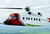 An artists impression of how a Sikorsky S92 helicopter will look in Coastguard livery.