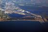 aerial shot of the Port of Ravenna Italy