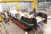 Frank-T is seen nearing completion in Meercat Workboats’ spacious new facility at Trafalgar Wharf.