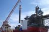 Seajacks’ new turbine installation vessel is seen nearing completion.