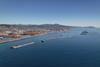 A wide angle shot of the Genoa breakwater site
