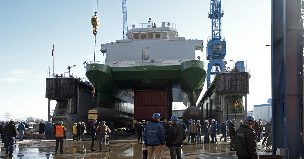 Germans launch first of two SWATH ships for Customs News Maritime
