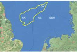 Map of the Dogger Bank