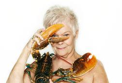 Dame Judi Dench and a lobster