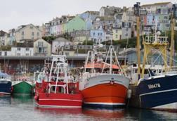 Fishing boats at a UK port