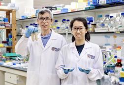 Prof Yang Daiwen (left) and Ms Hong Hui Yee (right) from the NUS Department of Biological Sciences