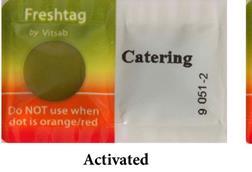 A close up image of Vitsab's Freshtag Stoplight Technology