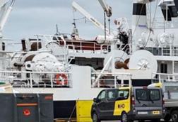 HD.ehf van on the quayside