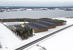 Rendering of a new land-based farm in Sweden