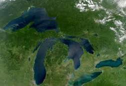 satellite image of the great lakes